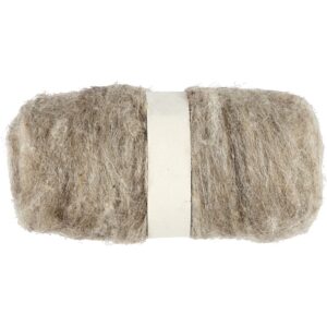Gekaarde Wol 100gr Naturel