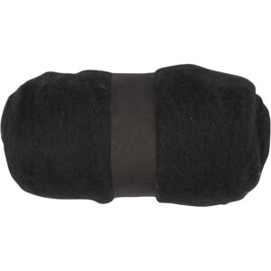 Gekaarde Wol 100gr Zwart