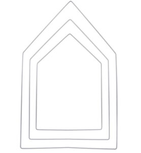 Metalen Draadvorm House White 27,5x43cm