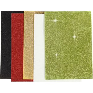 Creativ Company Eva Foam Glitter Kerst A5 2mm 5 Vel