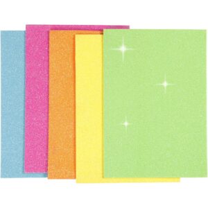 Creativ Company Eva Foam Glitter Neon A5 2mm 5 Vel