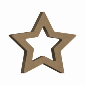 Gomille Mdf Figuur 16x15 Cm Kerstster