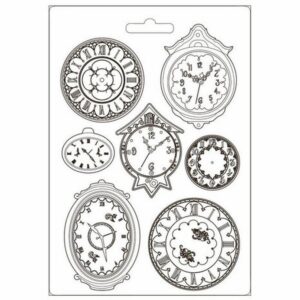 Stamperia Soft Mould A4 Garden Of Promises Clocks
