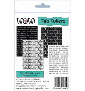 Wow Fab Foilers Sweet Sentiments By Natasha Davies
