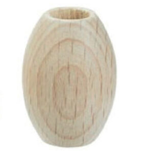 Houten Kraal Ovaal Voor Macrame ø 28x44mm 3 Stuks