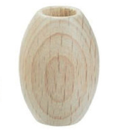 Houten Kraal Ovaal Voor Macrame ø 28x44mm 3 Stuks
