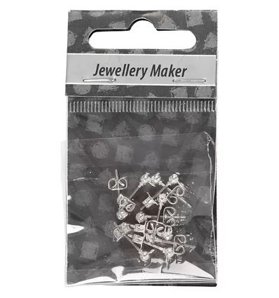 Oorsteker 13 Mm Zilver 10 Stuks