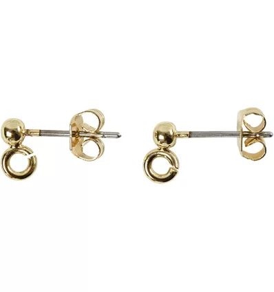Oorstekers 13 Mm Goud 6 Stuks