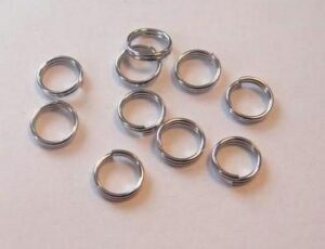 Dubbel Splitring 6mm Zilver 10st