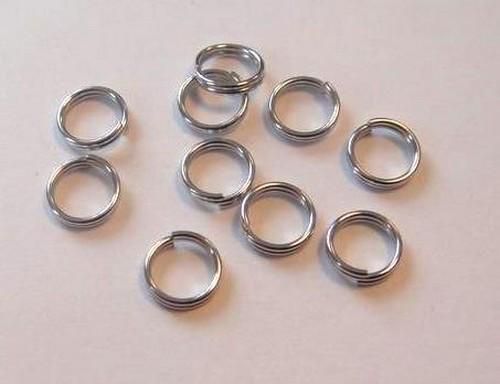 Dubbel Splitring 6mm Zilver 10st