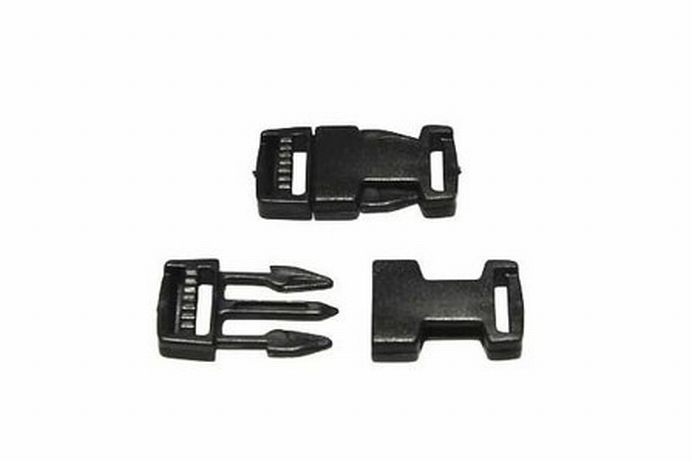 Klikgesp Zwart Kunststof 20 Mm 2 Stuks