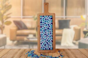 Mozaiekpakket Diy Borrelplank Blauw Little Creations
