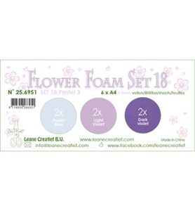 Flower Foam Set 18, 6 Vellen A4 3x2 Pastel 3.