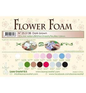 Flower Foam Sheets A4 Formaat Dikte 0.8mm 10st Donker Bruin