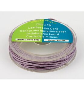 Imitatie Leren Koord, Paars, 5m X1mm