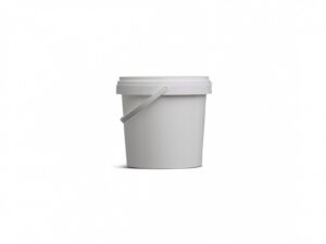 Emmer Wit Met Deksel Inhoud 1 Liter