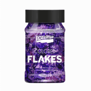 Pentart Gekleurde Folievlokken Donker Paars 100ml