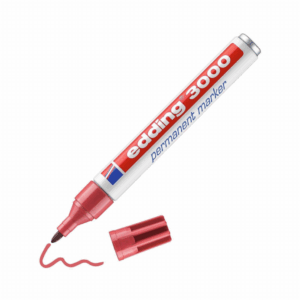 Edding 3000 Permanent Marker Karmijnrood