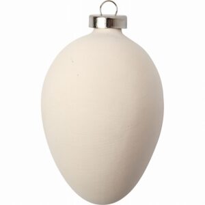 Porcelein Ei 6cm Met Oog Om Op Te Hangen