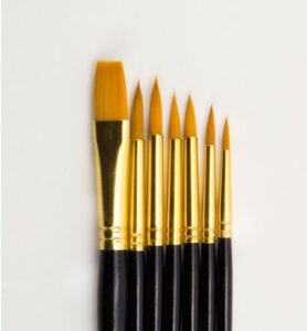 Artist Brush Set (6x Round, 1x Flat)