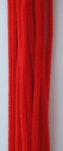Chenille Draad, 6 Mm, Rood 50 Stuks In Zakje