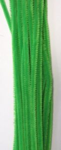 Chenille Draad, 6 Mm, Lichtgroen 20 Stuks In Zakje