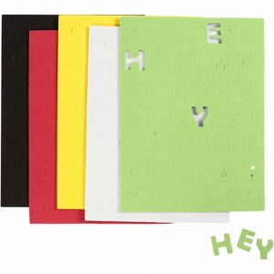 Eva Foam Letters & Cijfers 5 Vel Assorti Kleuren