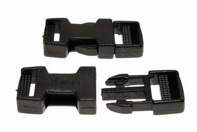 Klikgesp Zwart Kunststof 30 Mm 2 Stuks