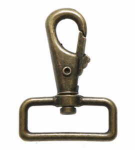 Musketonhaak Sleutelhanger Bronskleurig 38 Mm
