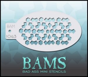 Bad Ass Mini Stencil 1043 Hexagon