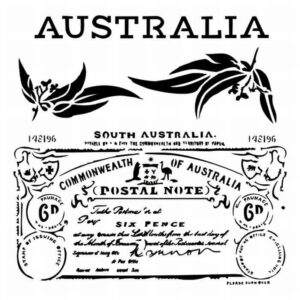 13 Arts Mixed Media Stencil Austalia6x6 Inch