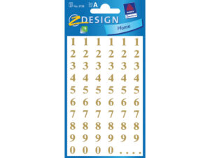 Cijferetiket Z Design Home Goud 2 Vel