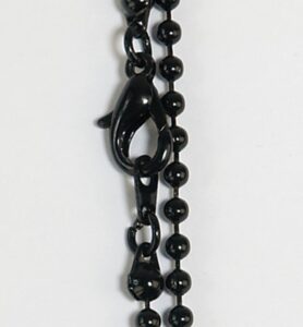 Ballchain Zwart Met Slot 2,4mm 80cm