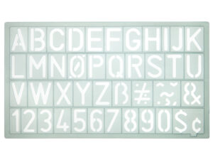 Sjabloon Westcott Cijfers En Letters 20mm Hoog. 190x90mm,
