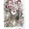 Cadence Rijst Decoupage Papier 600 30x42 Cm Bloemenvaas Aqua