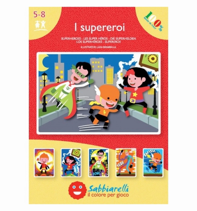 Sabbiarelli Zandschilderen Album Superhelden