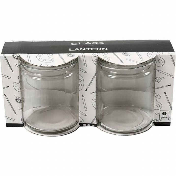 Lantaarn H: 10 Cm Doorsnede 7,6 Cm 2 Stuks