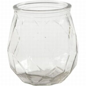 Glazen Kandelaar, H: 10,5 Cm, D: 9,5 Cm, Gatgrootte 7,3 Cm