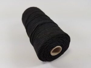 Katoen Macramé Touw Spoel Nr 16 +/ 1,5mm 100grs Zwart +/
