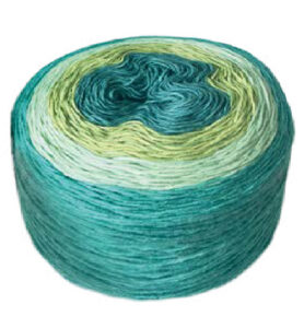 Magic Dream Yarn 200gr, Green/may Green/dark Green/emerald