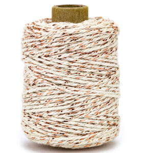Vivant Katoen Koord Luxe Rosegold / Creme 50mtr X 2mm
