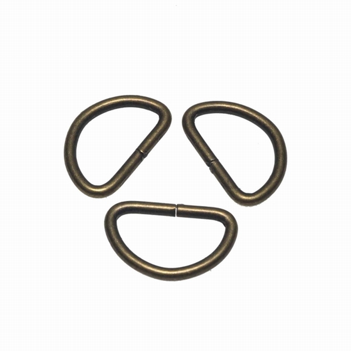 Metalen D Ring 25mm Bronskleur 5 Stuks