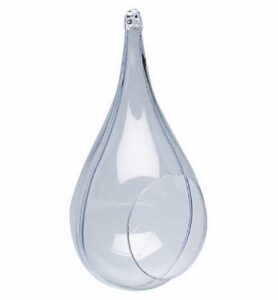 Transparante Druppel 2 Delig, Met Opening 18cm 2 Sets