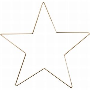 Draadvorm Metaal Ster Goud 30 Cm