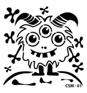Cadence Kids Monster Stencil Csm 01 25x25 Cm