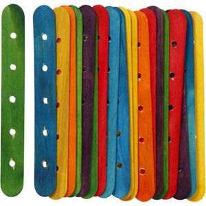 Constructiestokjes, L: 15 Cm, B: 1,8 Cm, Gatgrootte 4 Mm,