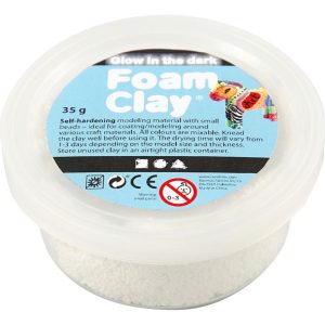 Foam Clay Wit Glow In The Dark 35 Gr