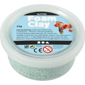 Foam Clay Licht Groen Glitter 35 Gr