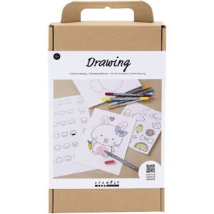 Hobbyset Tekenen Gemengde Figuren Pastelkleuren