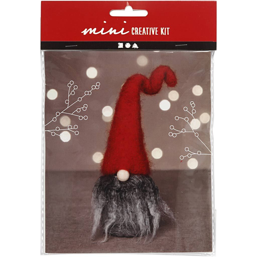 Mini Creative Kit Kerstkabouter Rood 13 Cm
